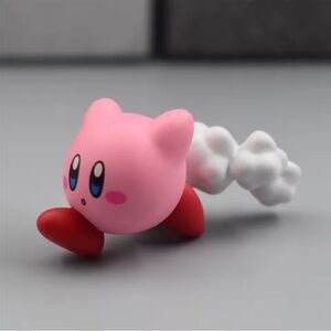 Miniature Running Dash Kirby Figure Toy, Pink Anime Figurine 3-4cm